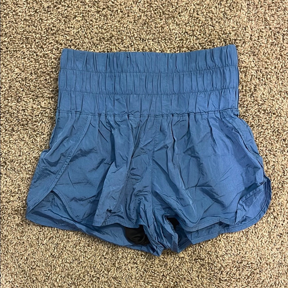 Blue High Waisted Shorts